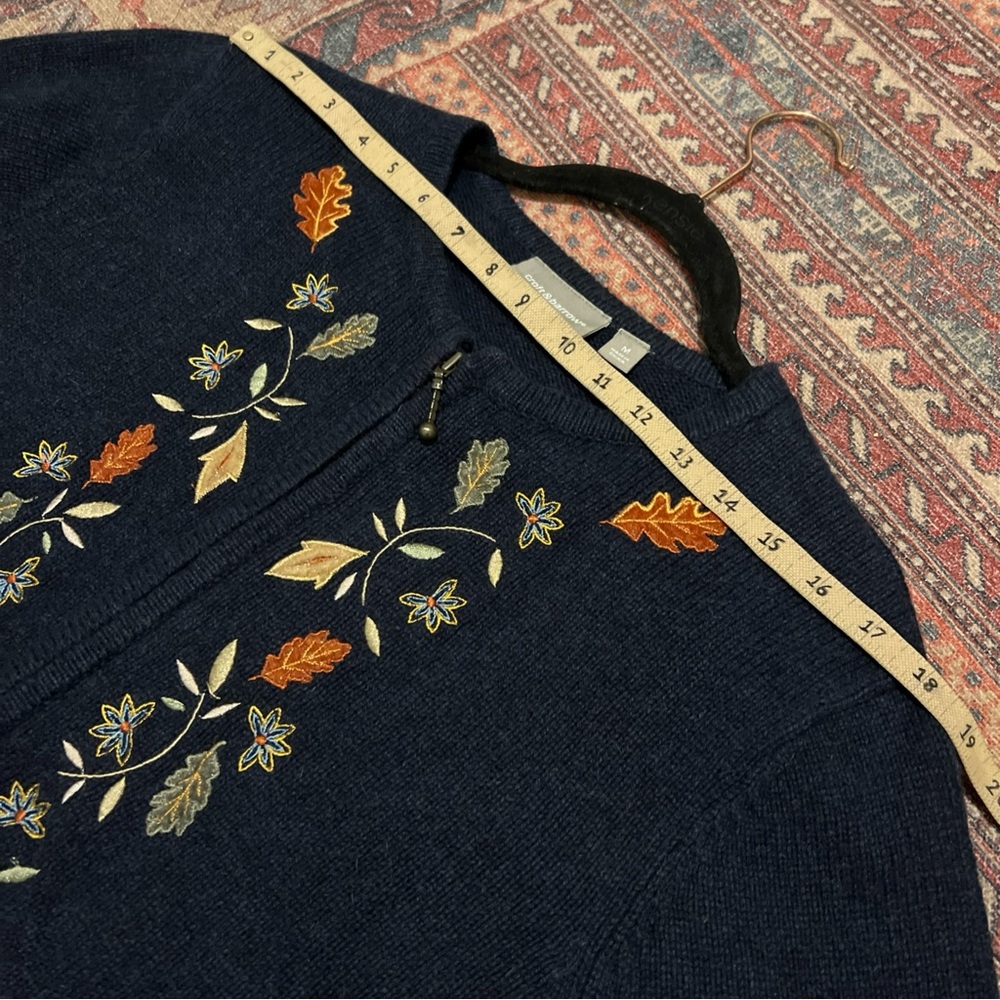 Croft&Barrow Medium Zip Up Fall Sweater - Picture 7 of 7
